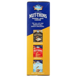 Gluten Free Almond Nut-Thins Cracker Snacks, Pepper Jack Cheese (Pack of 4 – 4.25 Oz. Boxes)
