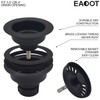 Black Polymer Drain Kitchen Sink Drain Assembly with 2 Removable