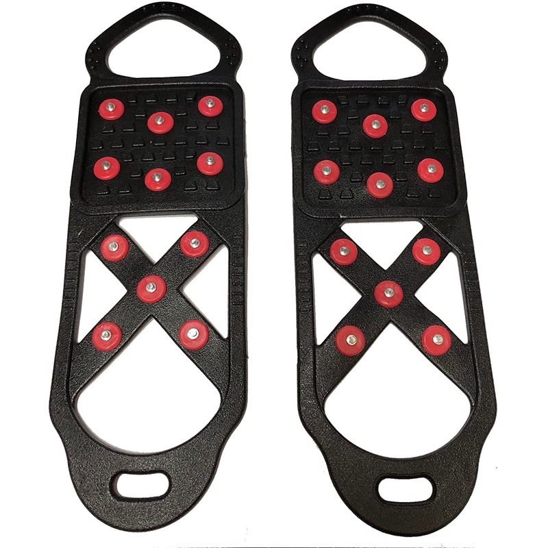 Snow and Ice Grips, Spikes, Anti Slip, Crampon Cleats Overshoe,
