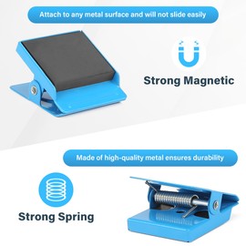 Magnetic Clips, 24 Pieces Heavy Duty Square Magnetic Clips for Office Classroom Whiteboard Paper Hanging, 1.2 inch Colorful Strong Magnet Metal Clips for Refrigerator Cruise Cabins Clipping Photo