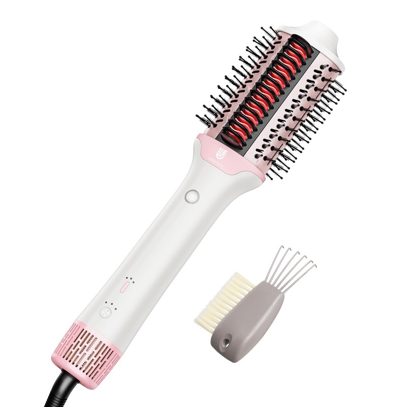 2-in-1 Blow Dryer Brush & Hair Straightener, Ionic & Ceramic