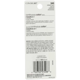 CoverGirl 2 Pack CoverGirl Continuous Color Lipstick, Midnight Mauve, 0.13 oz