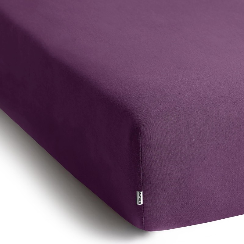 DecoKing Fitted Sheet King 100% Combed Cotton Soft Jersey Bed