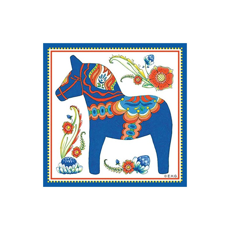 Essence of Europe Gifts Swedish Themed Gift Blue Dala Horse
