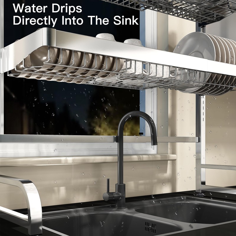 3 Tier Extra Large Stainless Steel Expandable Over The Sink