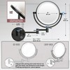 RECKODOR Hard Wired Make up Mirror Magnifying Lighted Black Wall