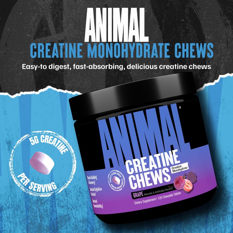 Animal Creatine Chews Tablets - Enhanced Creatine Monohydrate with AstraGin