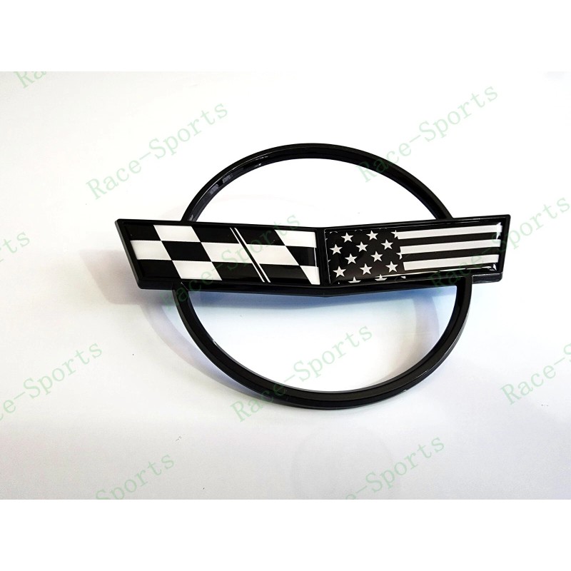 AUTO 2PC Black Front Nose Rear Gas Lid Cross US