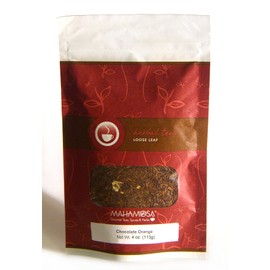 Mahamosa Chocolate Orange Rooibos Tea 4 oz - Loose Leaf Rooibos Herbal Tea Blend (Dessert Tea)