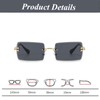 Gativs Vintage Rimless Sunglasses 4 Pairs Vintage Glasses Rimless Retro