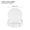 sourcing map 1 Set Leather Coasters for Drinks, Drink Coasters