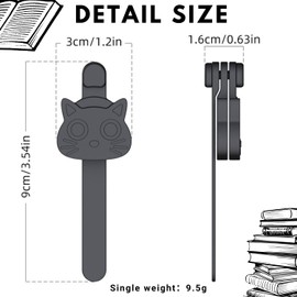 2pcs Magnetic Silicone Bookmark for Women, Book Lovers, Students, Cute Cat Book Marks, Auto Page-Following Book Accessories, Book Marks for Reading, Ideal for Women, Kids, Book Lovers Gifts