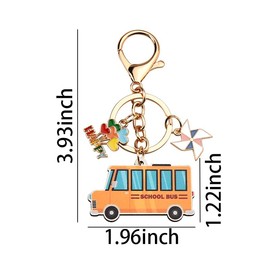 School Bus Keychains for Driver Teacher Aappreciation Gifts for Men Women Back to School Gifts for Students Thank You Gift for Bus Driver Teachers First Day of School Gift