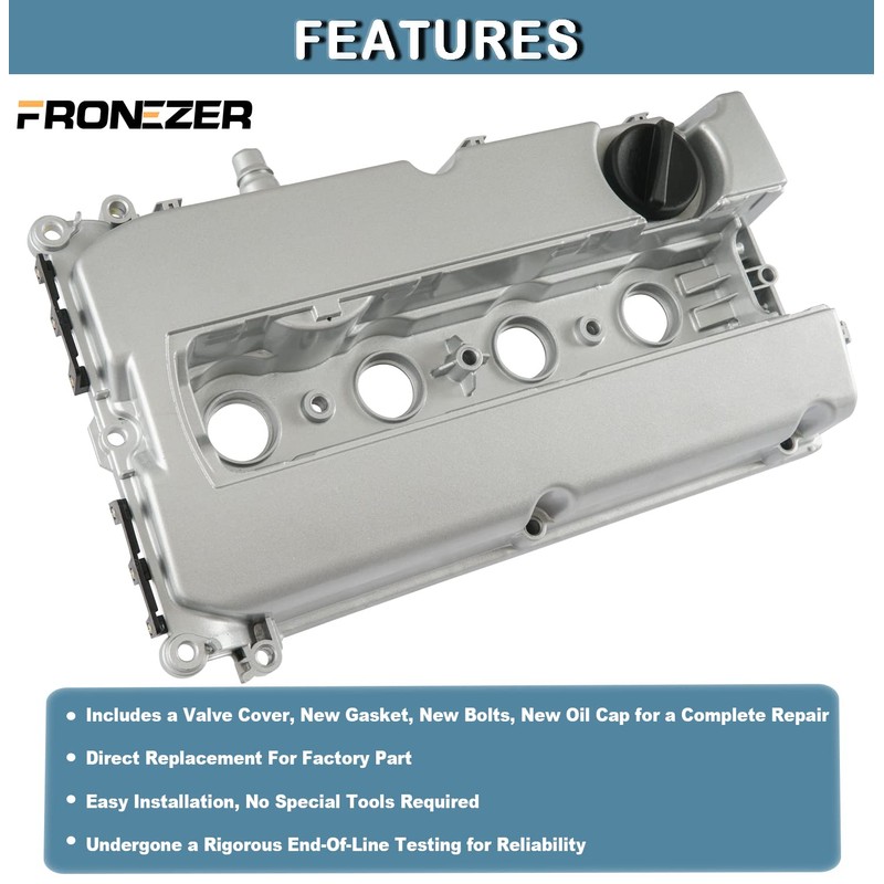 Aluminum Engine Valve Cover Kit with Gasket, Bolts, Oil Filler