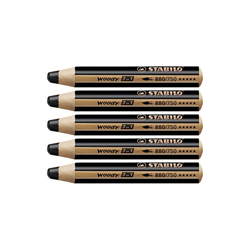 Stabilo woody 3 in1 - Lápiz Black