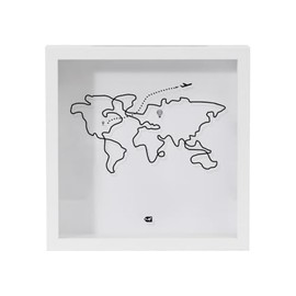 Travel Ticket Storage Photo Frame Piggy Bank 2 in 1 Concert Ticket Flight Ticket Commemorative Storage Frame Multi-Function Ticket Piggy Bank Photo Frame Travel Keepsake Storage (B, 7.9 x 7.9 inches