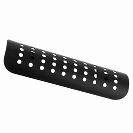 Universal Motorcycle Hole Heat Shield Straight Exhaust Pipe Cover Guard Safety for Choppers Cruisers Cool Stylish Design Metal Steel Black (Black)