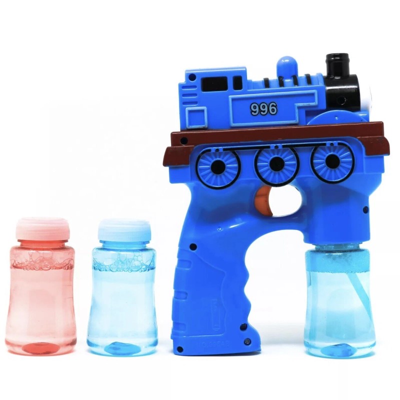 Retailery Train Bubble Gun Blaster, LED's, Train Sound, Battery Operated,