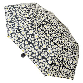 A2Z Ladies Supermini Umbrella Ultra Waterproof Wind Resist Sun Protect Compact|Soft Gip|Dogtooth | Black Daisy | Leaf Print |Lightweight | Portable Sheds |Heavy Rainfall Streets Travel Canopy Brolly