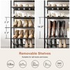 8 Tier Metal Shoe Rack with Wood Top, 24-32 Pairs