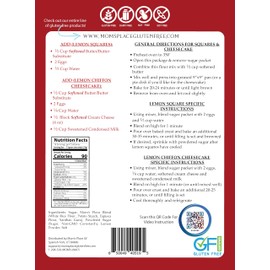 Mom’s Place Gluten-Free Luscious Lemon Squares Mix, Easy to Make, 15 Servings, Nut Free, Dairy Free & Soy-Free, 15.4 oz.