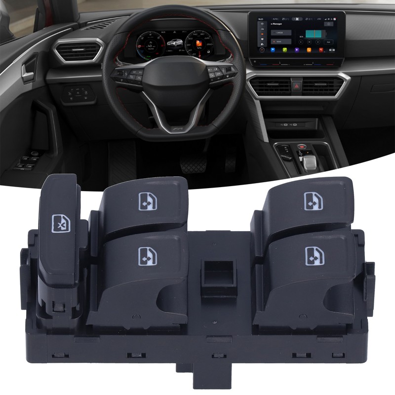 Door Window Master Control Switch 5G0 959 857 D Black