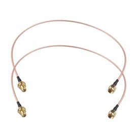 Futheda 2pcs SMA Female Bulkhead Mount to SMA Male WiFi Aerial Antenna Extension Cable RG316 Coaxial Cable 50cm/20 inch for Wireless PCI Express PCIE Network Card WiFi Router USB Adapter