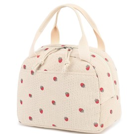 Lunch Bag, Lunch Bag, Cold Insulation, Large Capacity, Cute, Handbag, Cooler Bag, Convenient and Durable, Waterproof, For Work or School Commutes, Cherry Blossom Viewing, Zipper Included