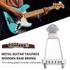 6 String Guitar Metal Tailpiece Adjustable Wooden Bridge Replacement String