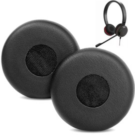 DowiTech Professional Ear Pads Replacement Cushions Compatible with Jabra HSC016 HSC017 HSC018W HSC012 Headsets Ear Pads Made of Skin-friendly Leather and Memory Foam
