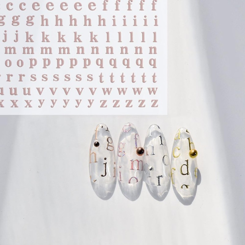 ISHR Alphabet Nail Stickers Set of 7 2 Types Nail