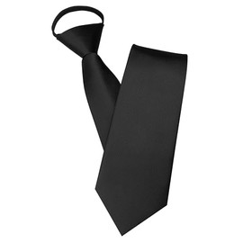 JEMYGINS Mens Black Pre-tied Tie Adjustable Neck Tie