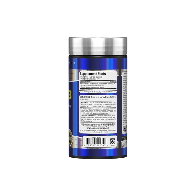 Allmax Nutrition Omega 3 concentrado de aceite de pescado de
