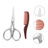 2Sets Beard Scissors Kit with Faux Case Precision Trimming Scissors
