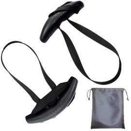 JCZD Multifunction Gym Handles, Use as LAT Pull Down Attachment, Pull up Grips, T bar Row Attachment, Barbell Grips, on a Cable Machine, as a D Handle or as a tricep Rope (Black)