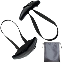 JCZD Multifunction Gym Handles, Use as LAT Pull Down Attachment, Pull up Grips, T bar Row Attachment, Barbell Grips, on a Cable Machine, as a D Handle or as a tricep Rope (Black)