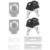 QWORK Pack of 2 Glass Cabinet Lock for Glass Doors,