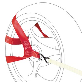 Oldbones Universal Motorcycle Tie Down Straps Motorcycle Rear Wheel Tie Down Straps Rear Wheel Transport Bar Tie Down Strap in Red