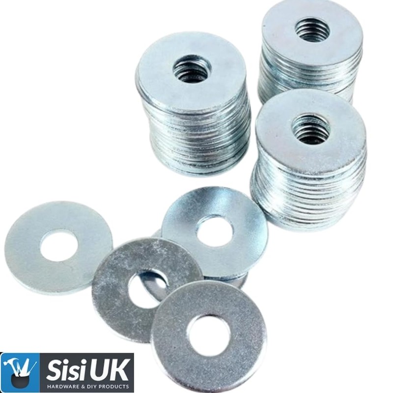 Flat Penny Washers M6 x 20mm Zinc Plated Small Penny