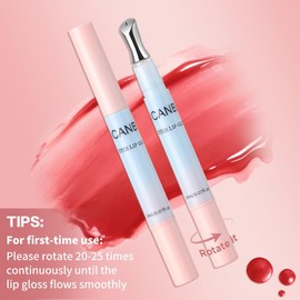 UCANBE Brillo Labial Butter, Hidratante y Humectante con Alto Brillo, Textura Ligera No Pegajosa con Aplicador Metálico, Efecto Suave para Labios Más Voluminosos y Nutritivos (02 Grape Jelly)