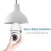 Wesecuu 2MP Wireless Light Bulb Security Camera 2.4G WiFi Outdoor