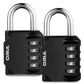 ORIA 2 Pcs Combination Padlock 4 Digit Code, HA9_2PCS-O52118-ODE