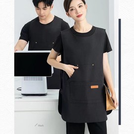 Oaygat Tabard for Women with Pockets Universal Cleaning Uniform Waterproof Catering Work Uniform Sleeveless Waist Waiter Waitress Apron Men Catering Chef Kitchen Tabard Cooking Cleaning Work Apron