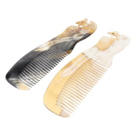 TOVINANNA Sets Unique Shape Horn Hair Comb Smooth Material Handmade Natural Ox Horn Massage Tool Pcs