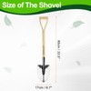 HARFINGTON Digging Shovel 33.5 x 6.7 Stainless Steel Round Spade