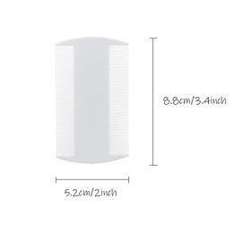 Lice Combs,6 Pcs Plastic Double Sided Lice Combs Nit Combs for Long Thick Hair Advantage Flea Treatment Fine Tooth Comb for Cats Head Lice Treatment for Kids Pets and Adults(White)