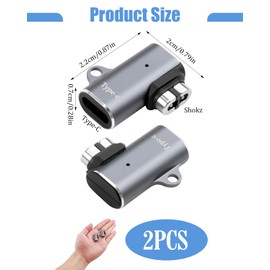 coalwop USB C Charging Adapter for Shokz Headphones 2 Pack Magnetic Charging Adapter for After Shokz Headphone Compatible with AfterShokz Aeropex As800, Shokz Openrun Pro Mini, Open Run S803, OpenComm
