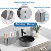 LAFARA Toothbrush Holders for Bathroom Organizer Countertop, Detachable Anti-Slip Large