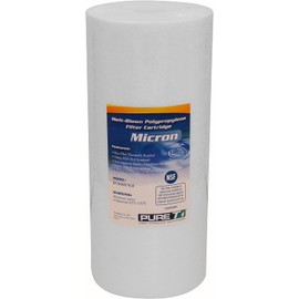 IPW INDUSTRIES INC-PureT BVB0987010 10x4.5" Water Sediment Filter - Spun Poly Filter Removes Sediment and Other Organic Debris (10 u Micron Rated)…
