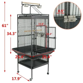 Segawe 61" Large Bird Cage Top Play Non Toxic Power Coated Steel Best Pet Cage